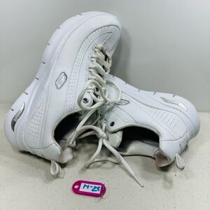 Womens 8 Skechers Citi Drive Sneakers 149146 Arch-Fit White Leather Walking